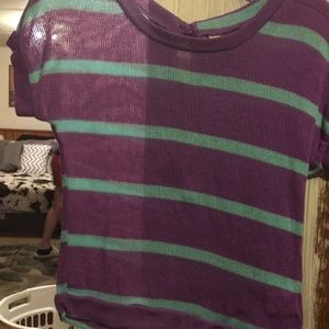 A simple purple and blue top